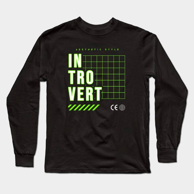 introvert in streetwear design Long Sleeve T-Shirt by solidarity in diversity